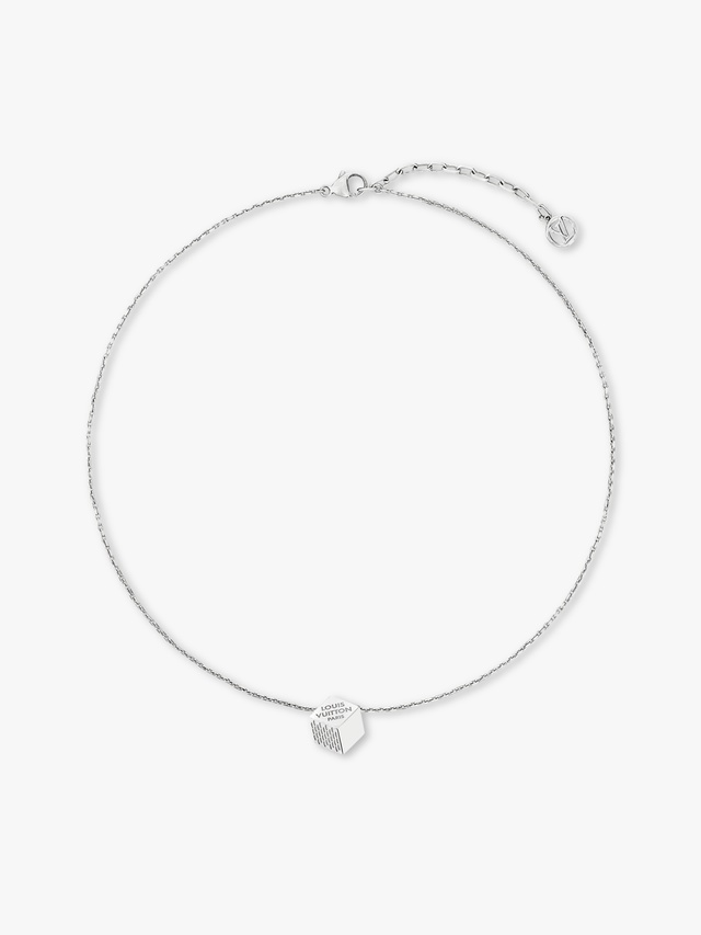 LV Cube necklace, silver