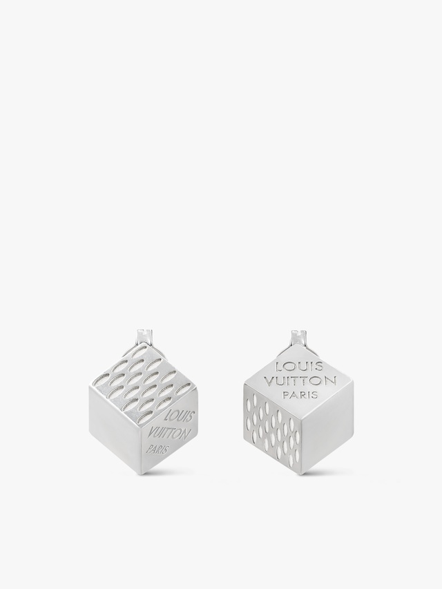 LV Cube earrings, silver