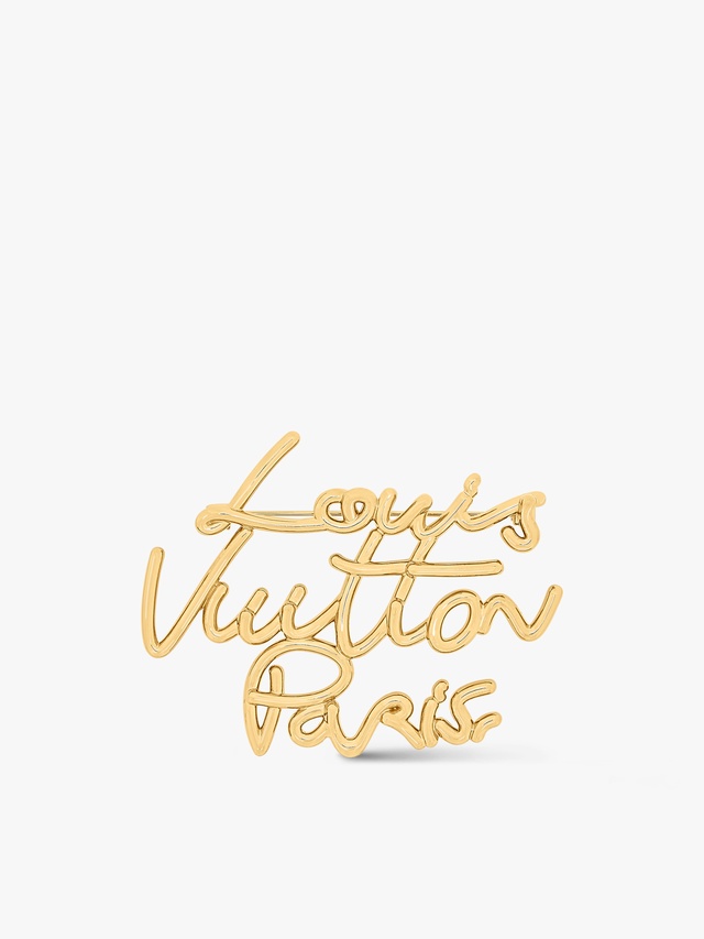 LV Script Brooch