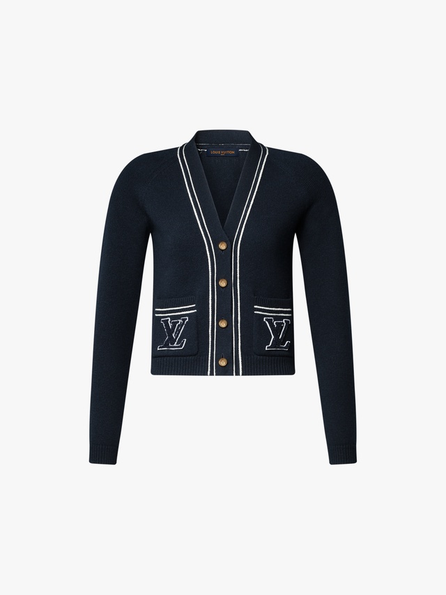 Cardigan with contrasting details