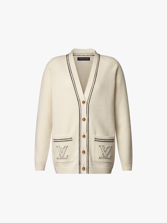 Oversized cardigan with contrasting details