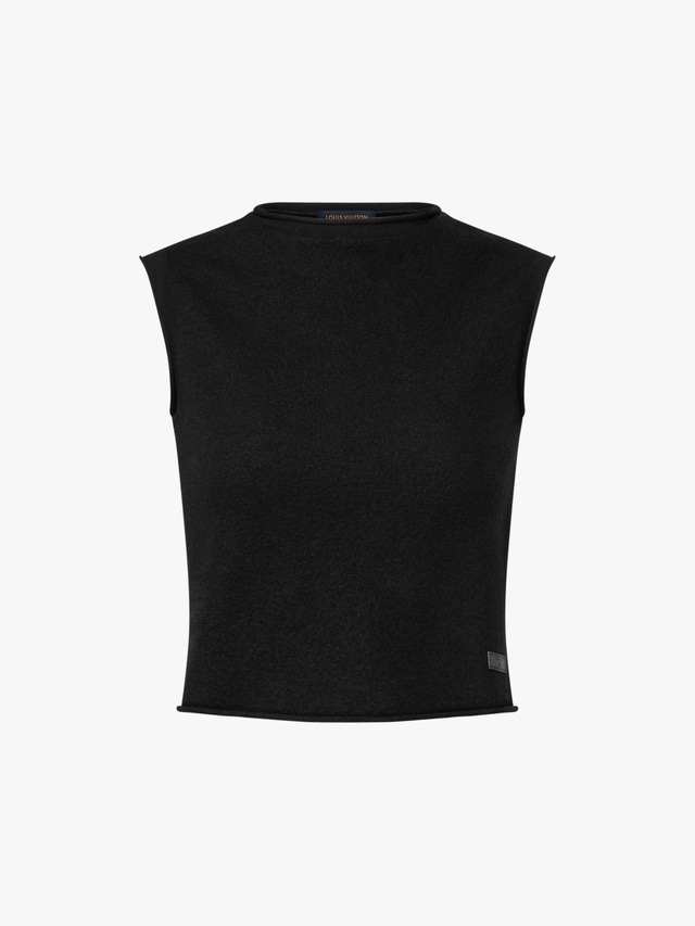 Rolled-Edge Knit Crop Top