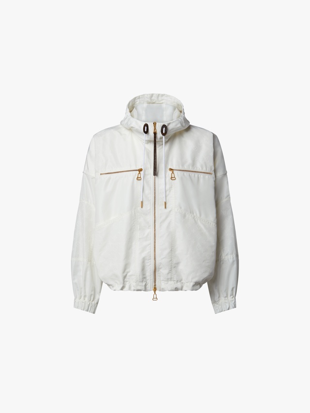 Hooded parka with Monogram details