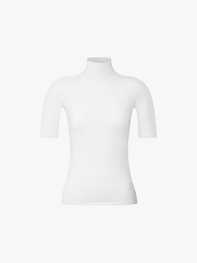 High-neck knit top