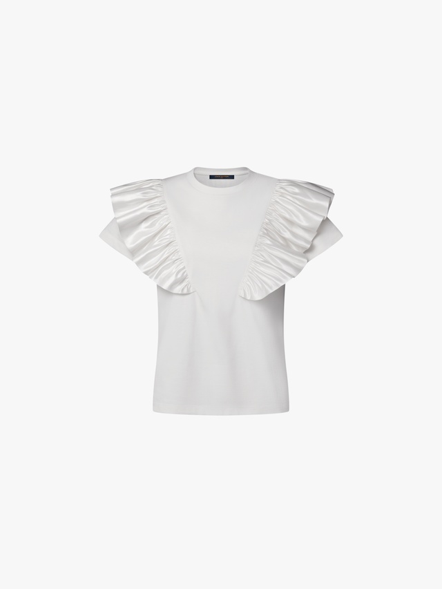 T-shirt with ruffled edges