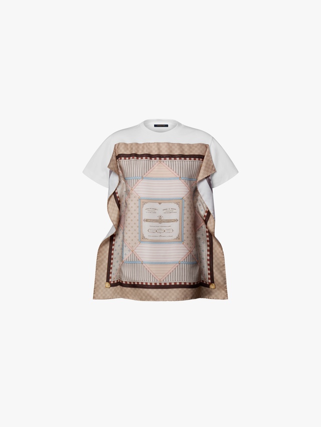 T-shirt with scarf-style trunk print