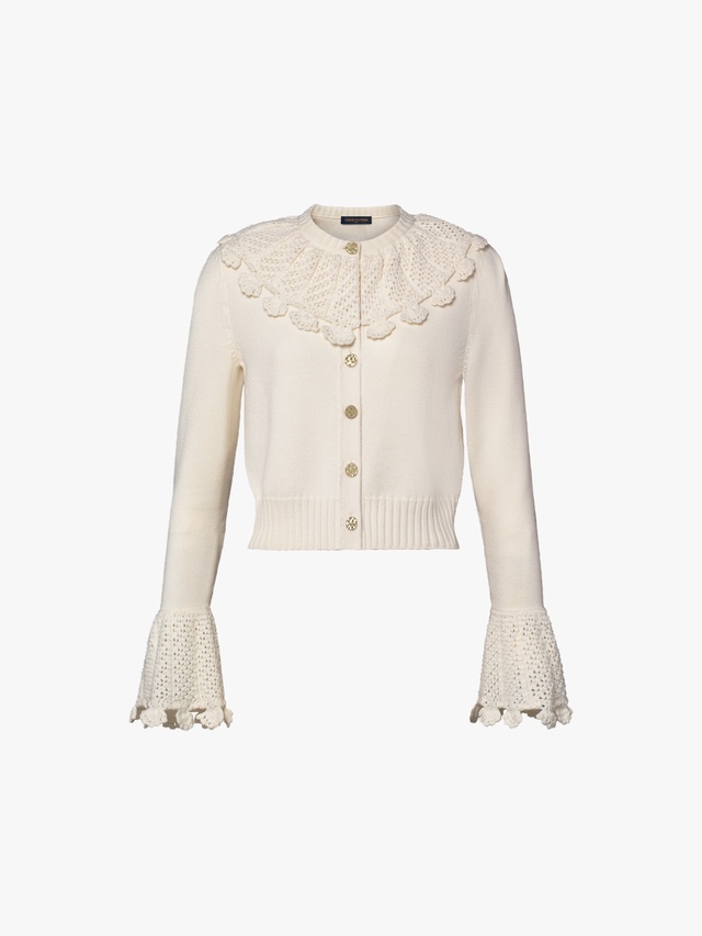Crochet Ruffled Cardigan