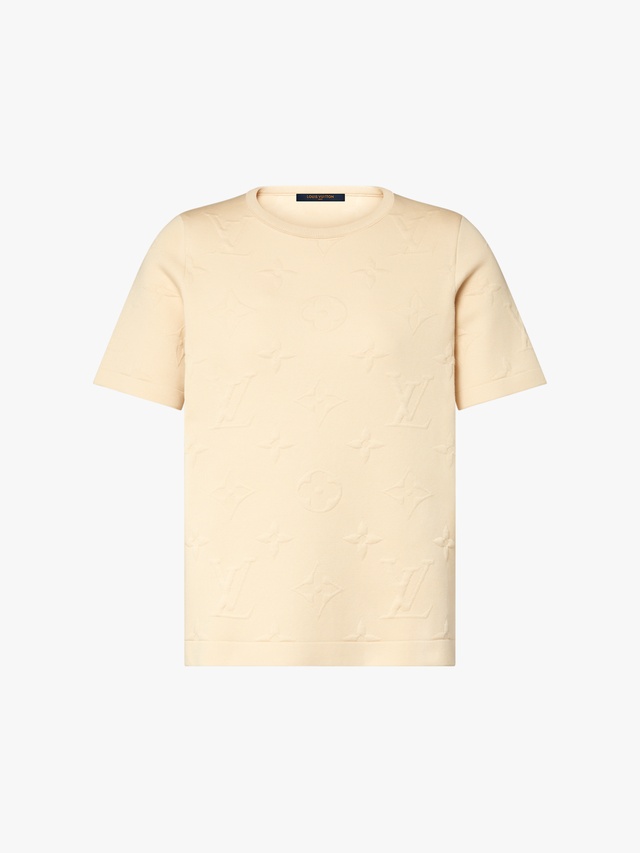 Monogram 3D knit top