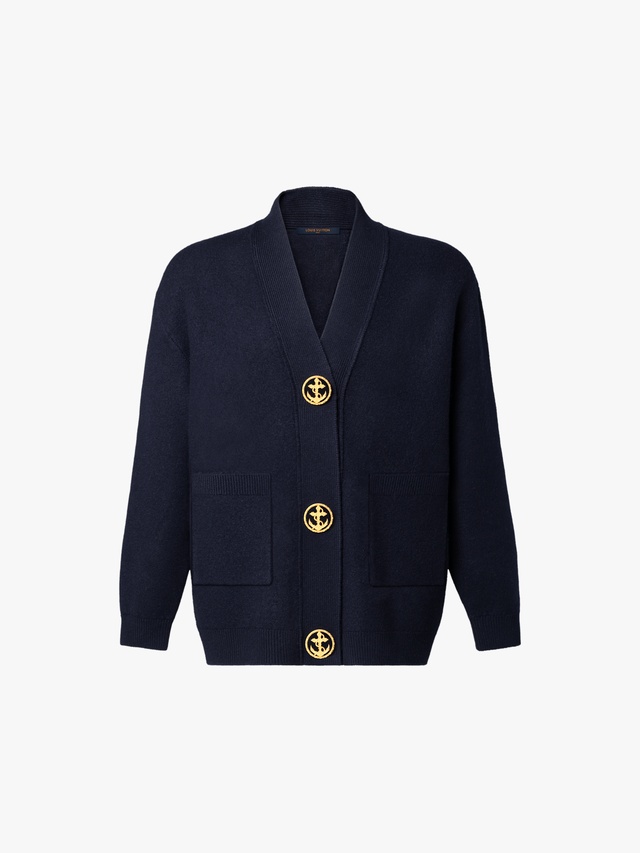 Oversized cardigan with anchor buttons