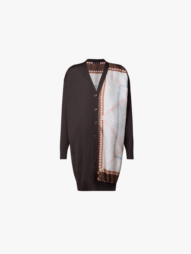 Cardigan à empiècement malle