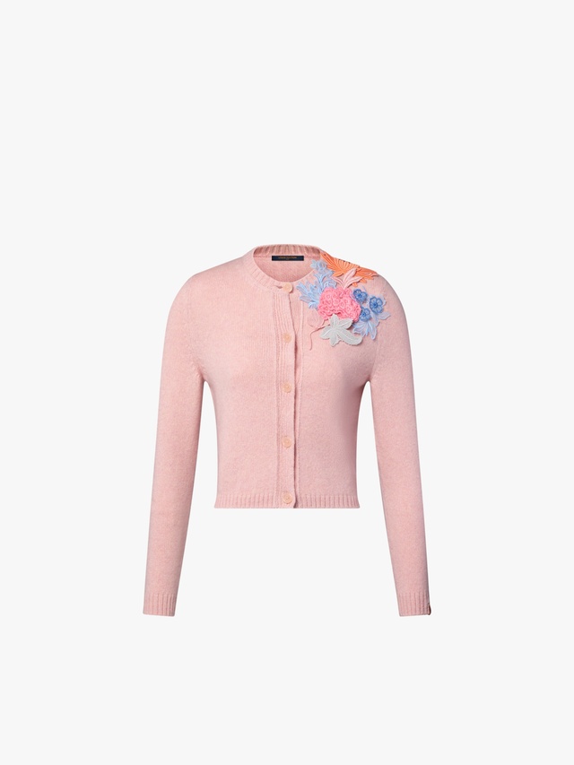Cardigan with floral details