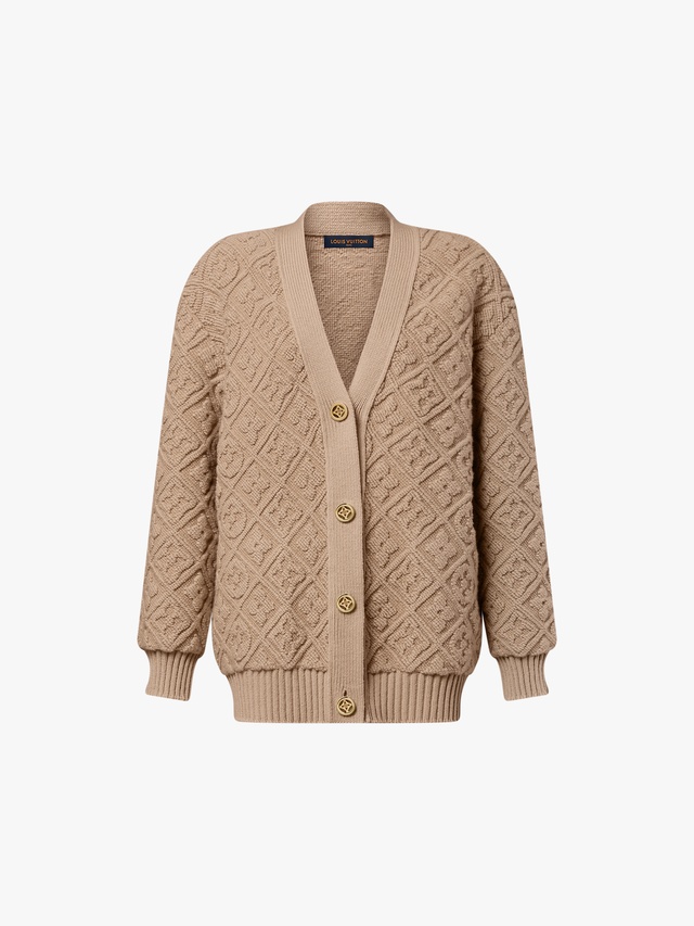 Monogram terrycloth cardigan