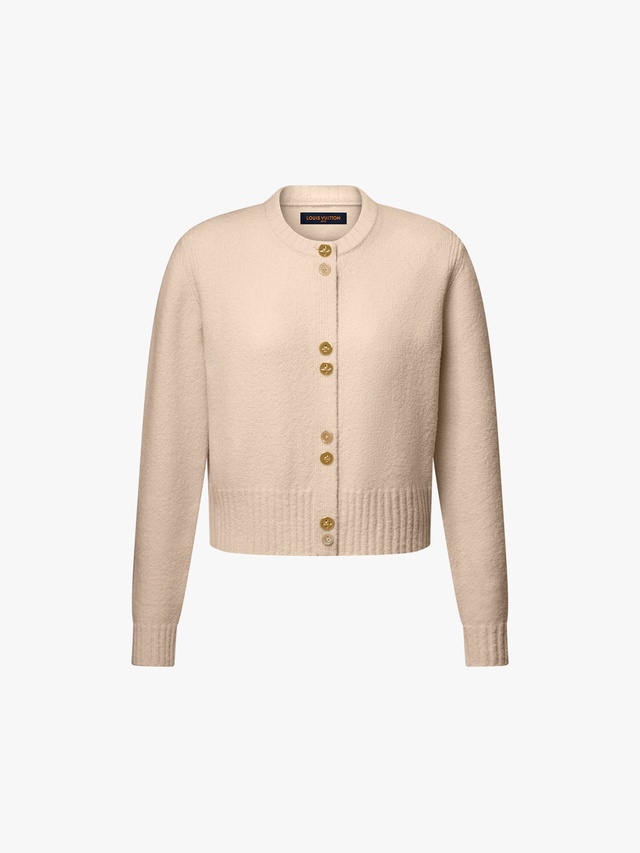 Monogram Button Cardigan