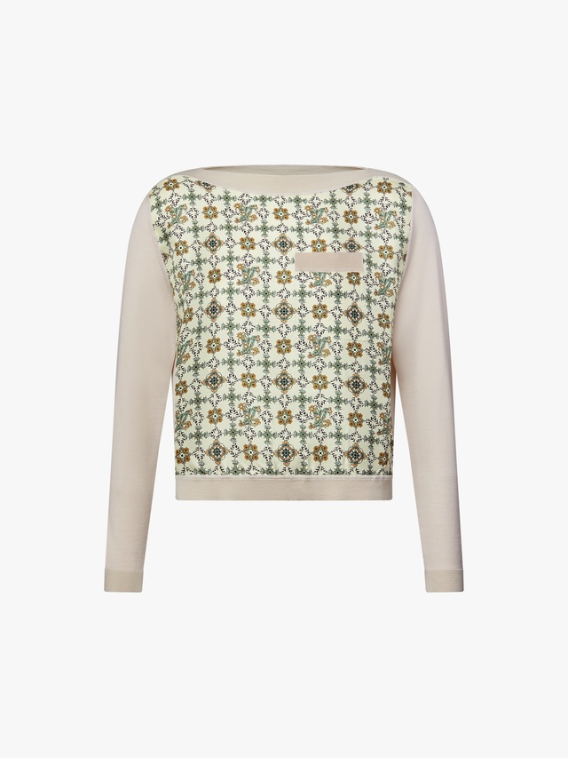 Sweater with Monogram Art Nouveau pattern on the front