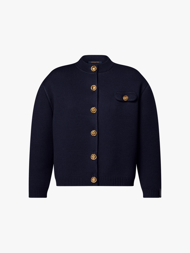 Cardigan with flap pocket