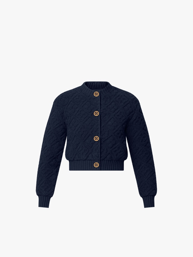 Monogram terrycloth cardigan