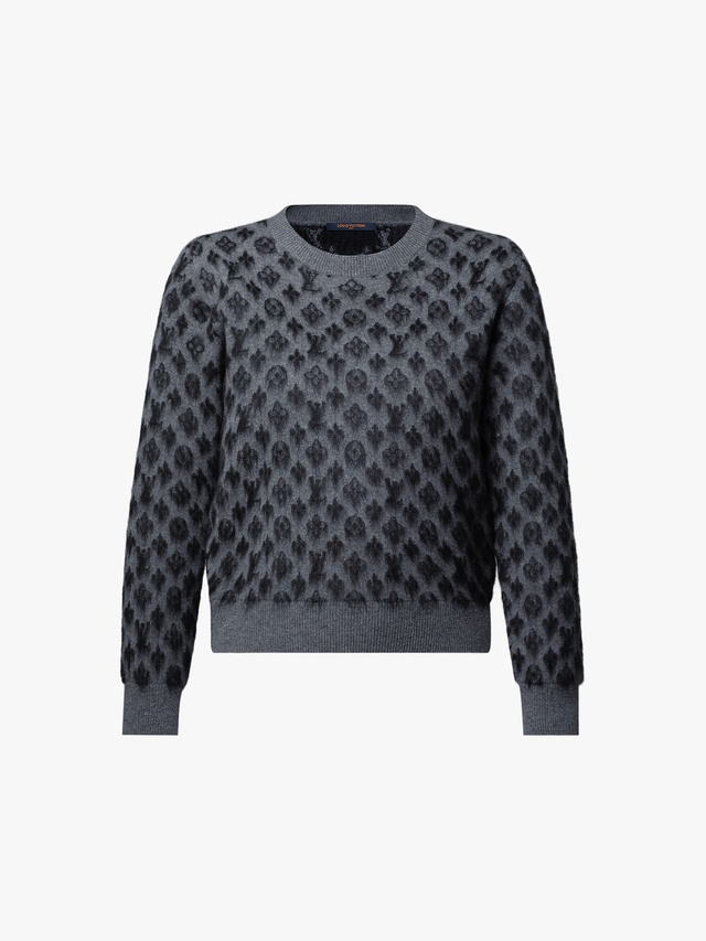 Monogram brushed wool sweater