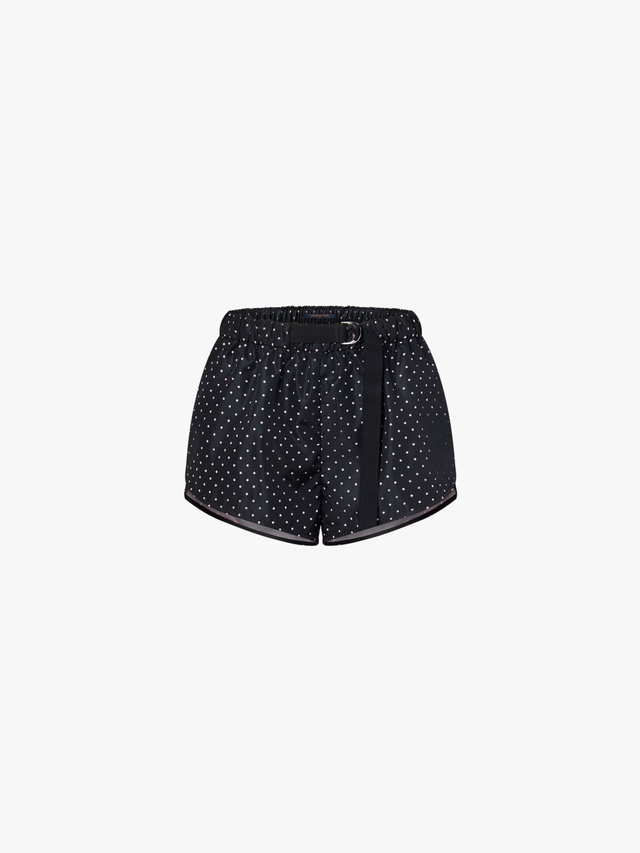 Perforated pattern jogging shorts