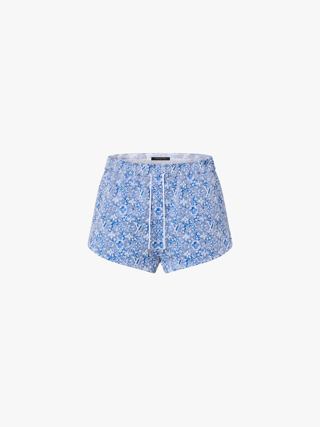 Monogram Foliage short shorts
