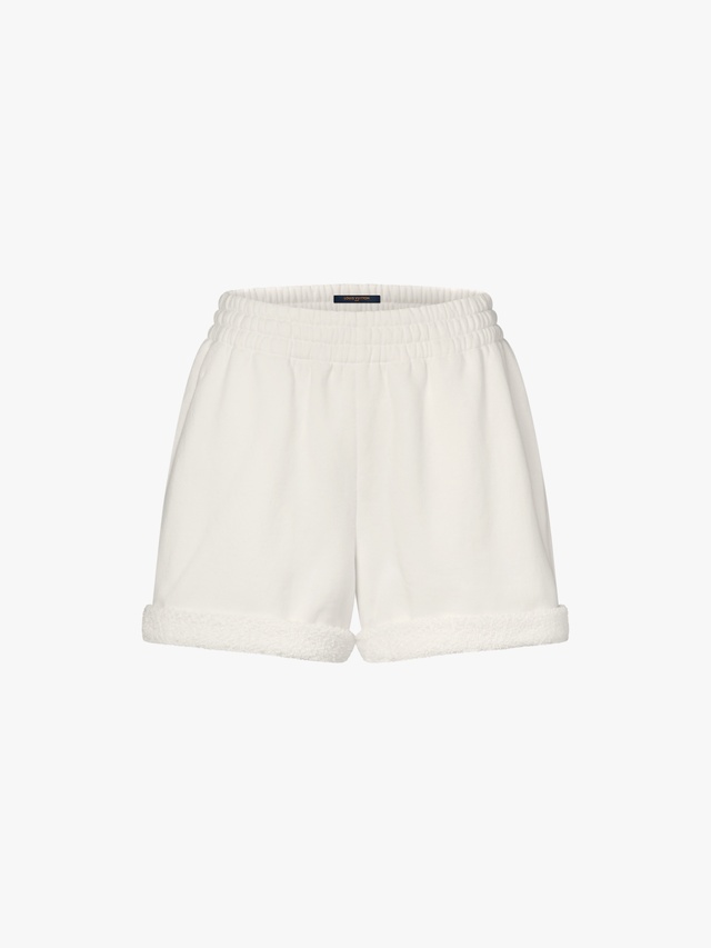 Jogging shorts with iris pattern pocket