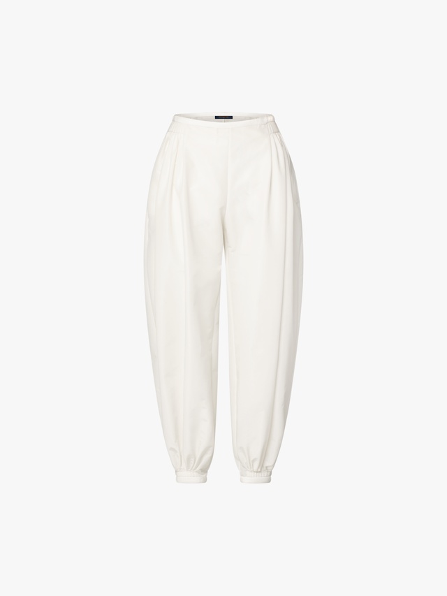 Cotton poplin balloon-leg pants