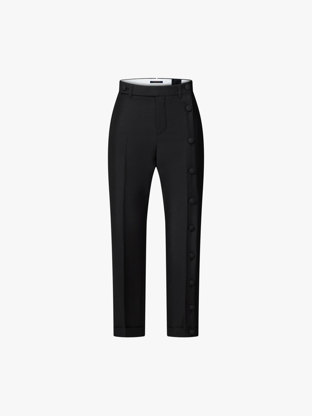 Buttoned leg tailored trousers