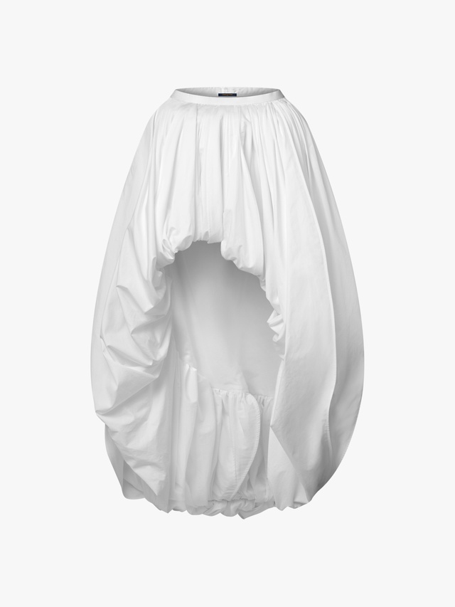 Asymmetric balloon skirt