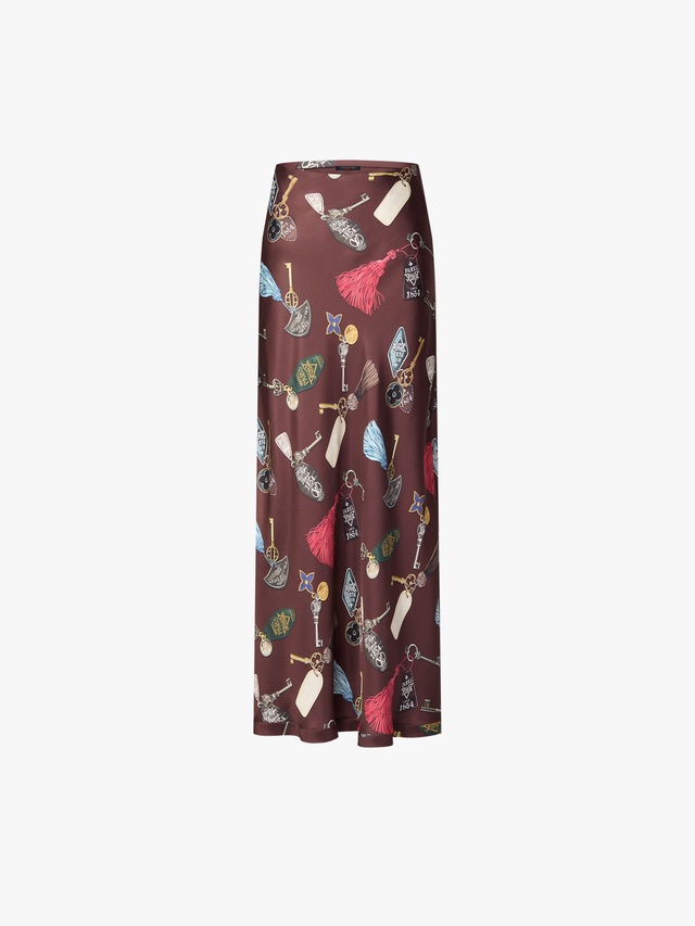 Getaway print maxi skirt