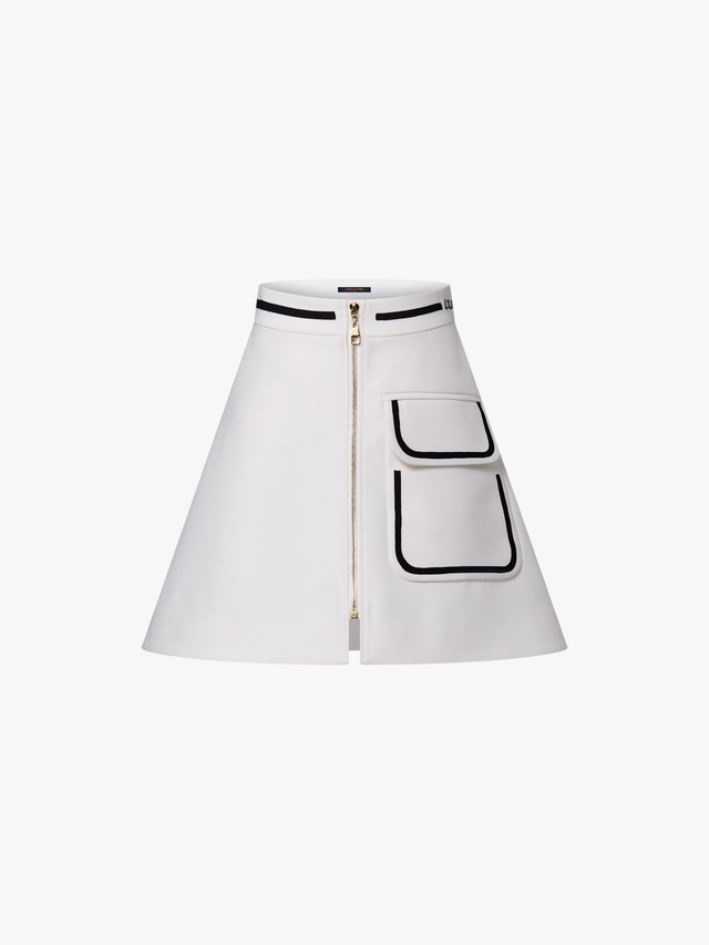 Contoured Mikado skirt