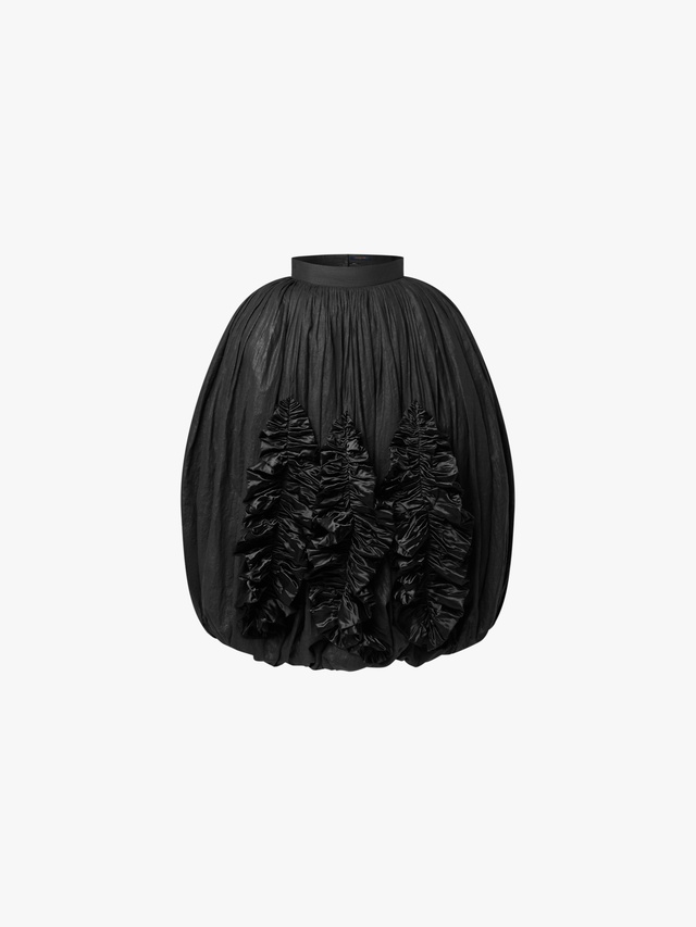 Balloon skirt with ruffled edge