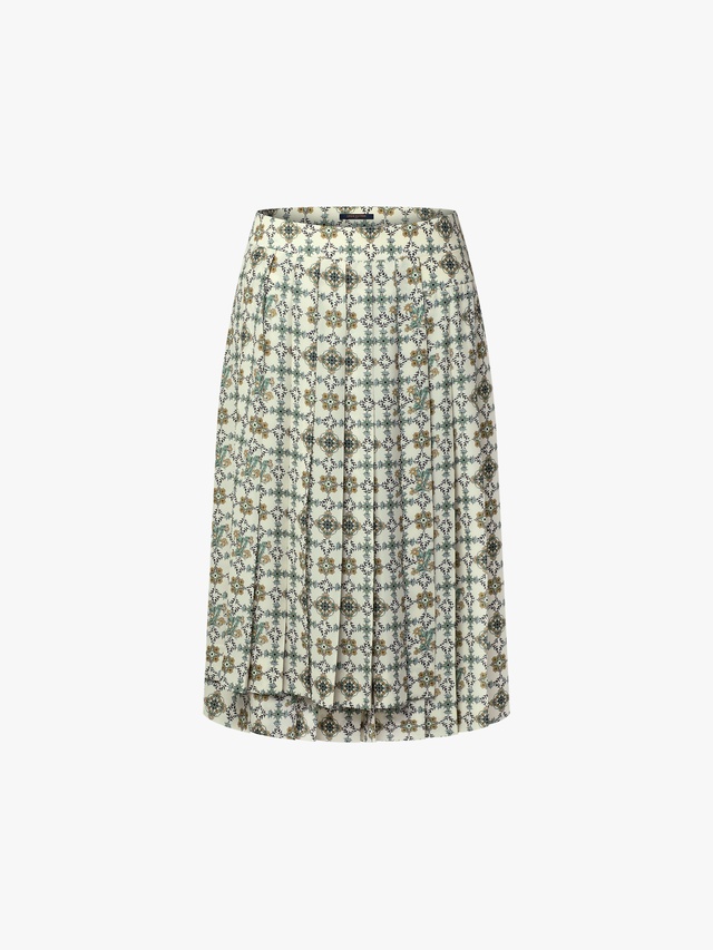 Monogram Art Nouveau pleated skirt