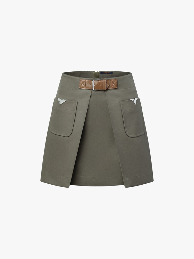 Monogram detail mini skirt