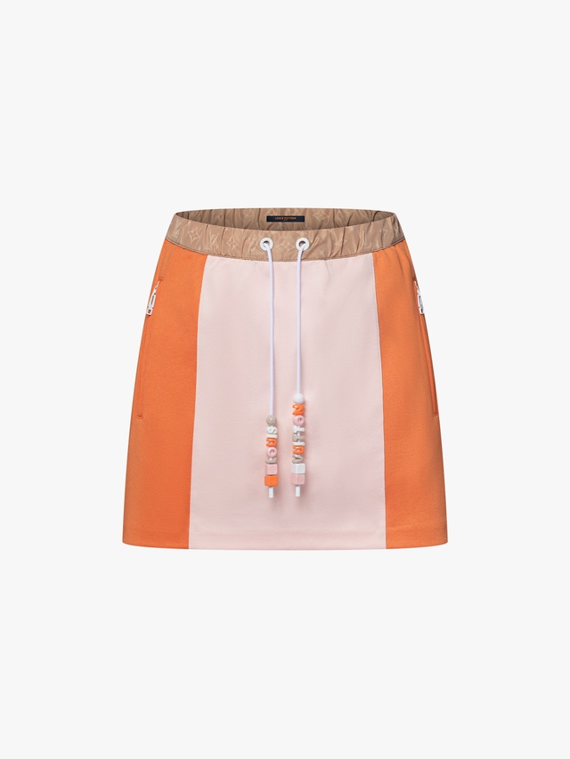 Color-block mini skirt