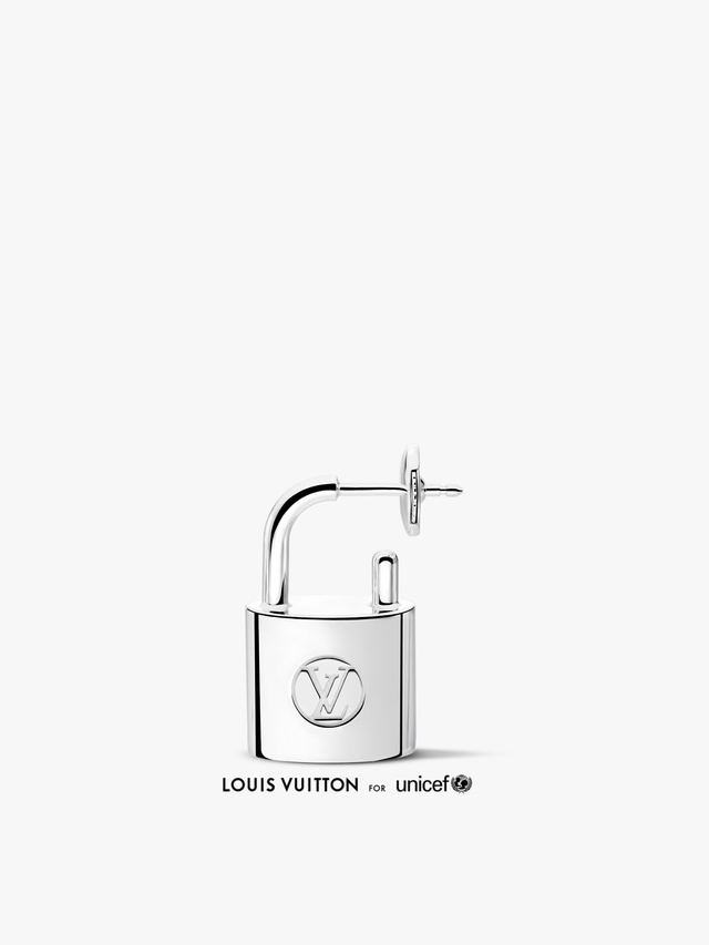 Silver Lockit earring, sterling silver - Sold individually