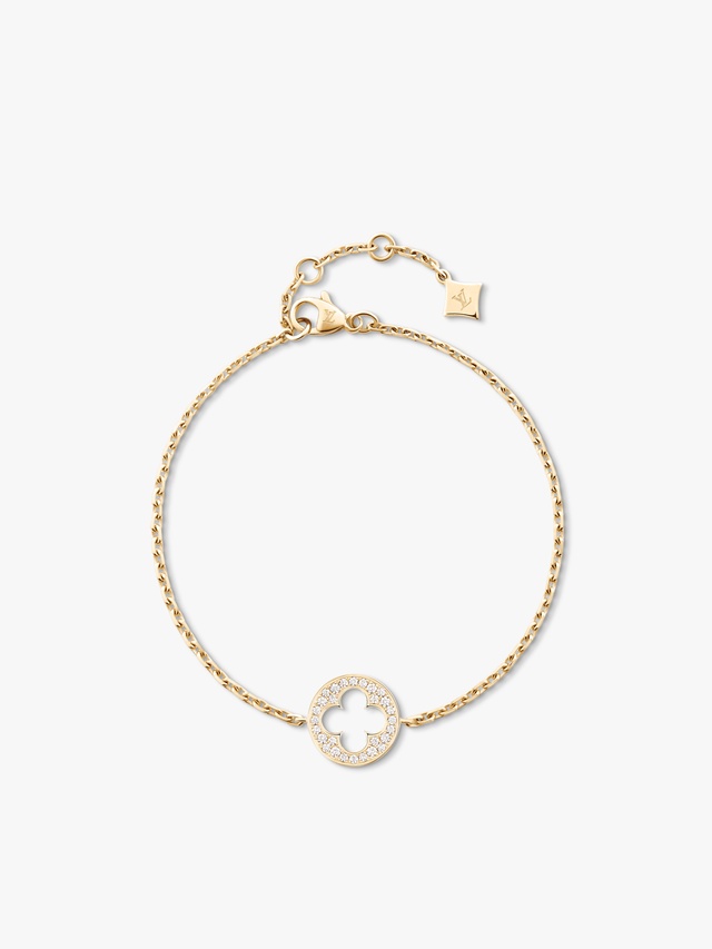 Empreinte chain bracelet, yellow gold and diamonds