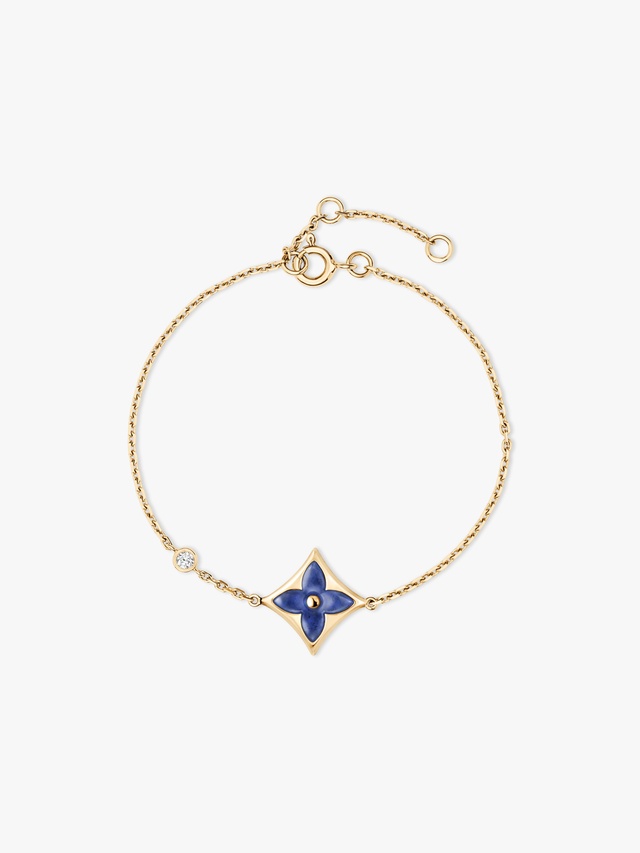 Bracelet Star Color Blossom BB, or jaune, sodalite et diamant