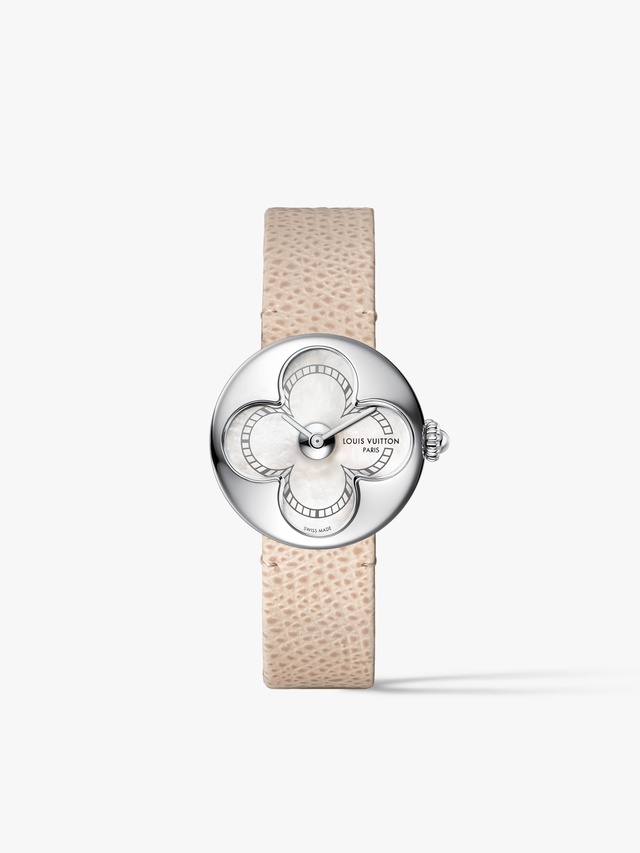 Color Blossom, quartz, 26 mm, steel and white mother-of-pearl