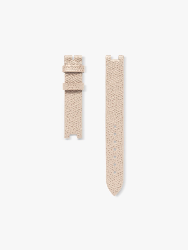 Color Blossom watch strap in beige calfskin