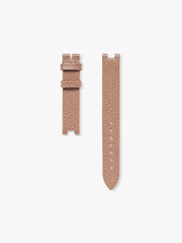 Color Blossom watch strap in camel brown calfskin