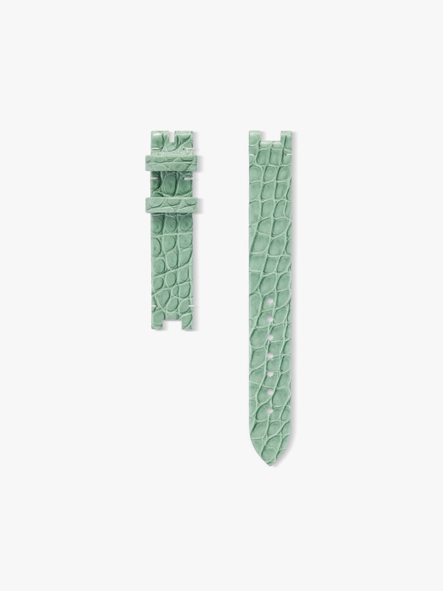 Color Blossom watch strap in sage green alligator leather