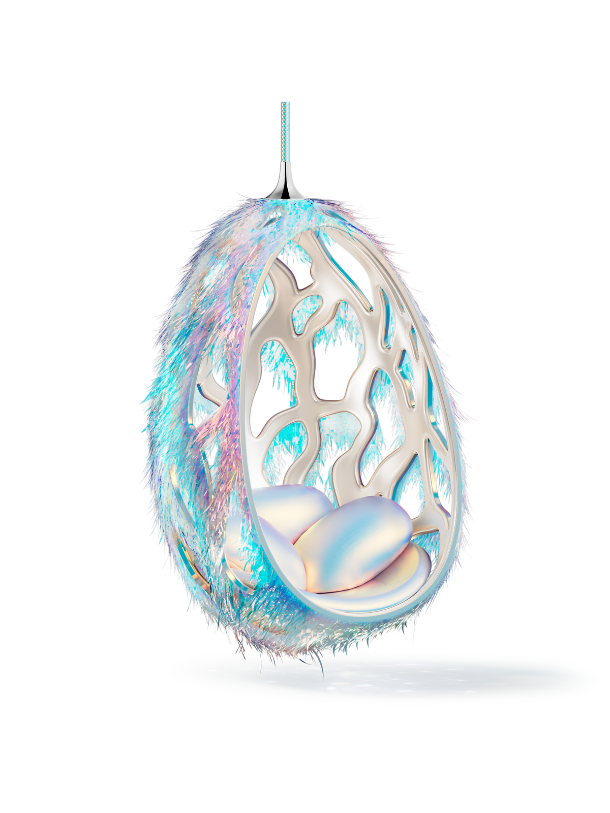 Cocoon Arty Dichroic Irisé - Pièce Unique
