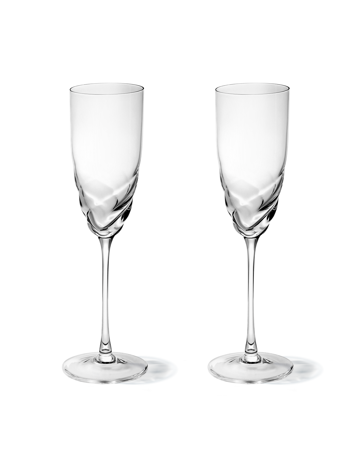 Set of two Twist H25 champagne flutes