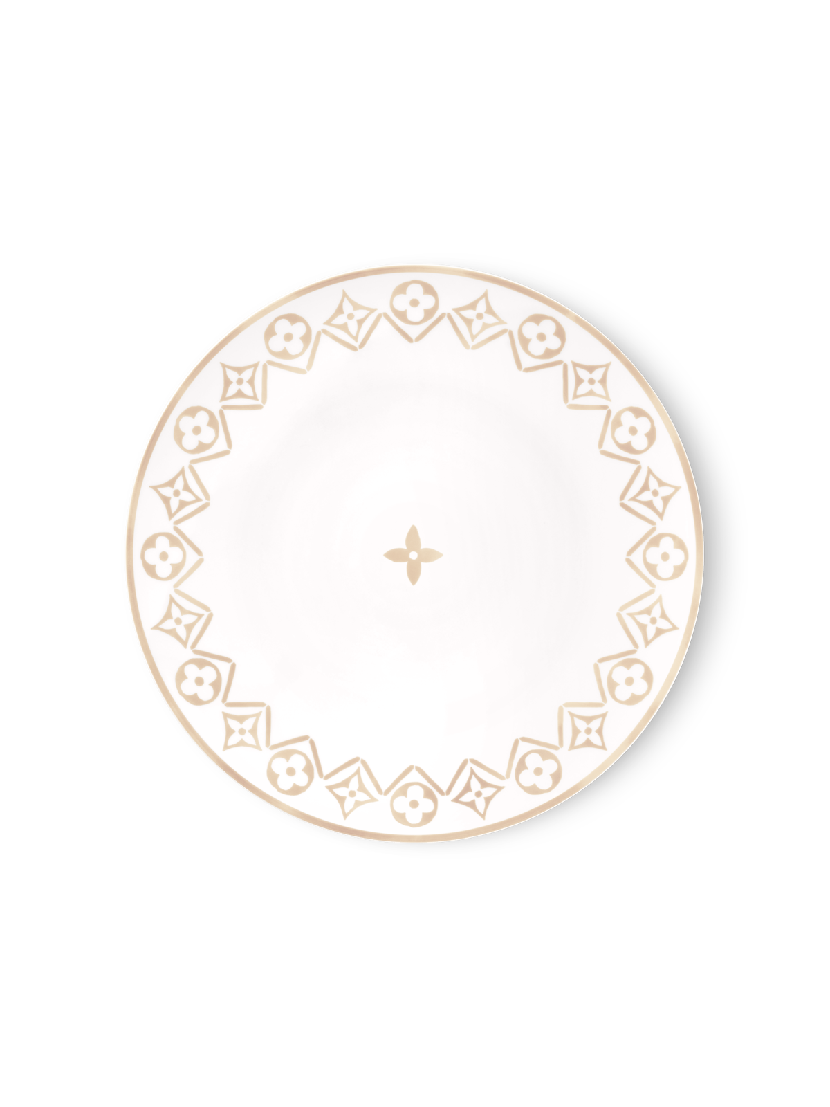 Set of two Monogram Flower Tile plates