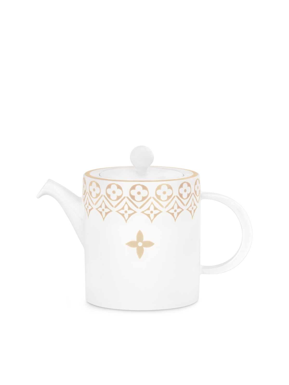 Monogram Flower Tile Teapot