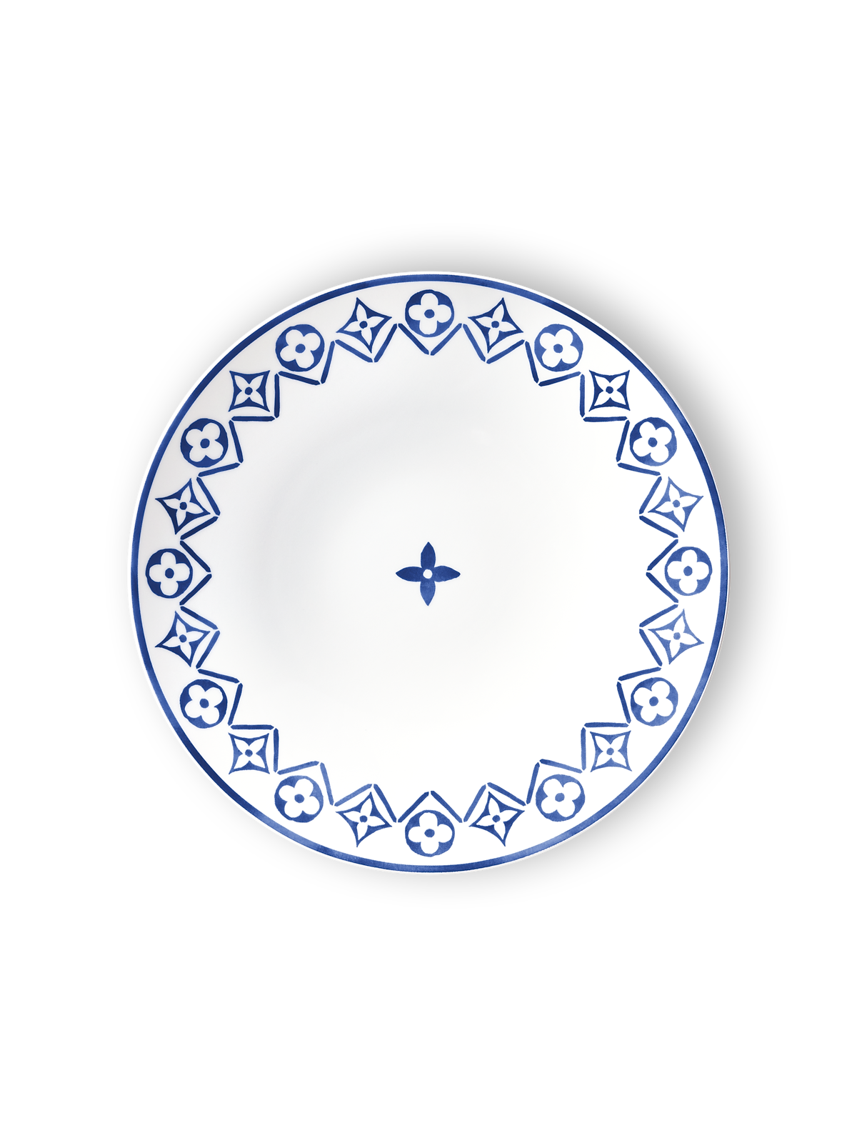 Set of two Monogram Flower Tile plates