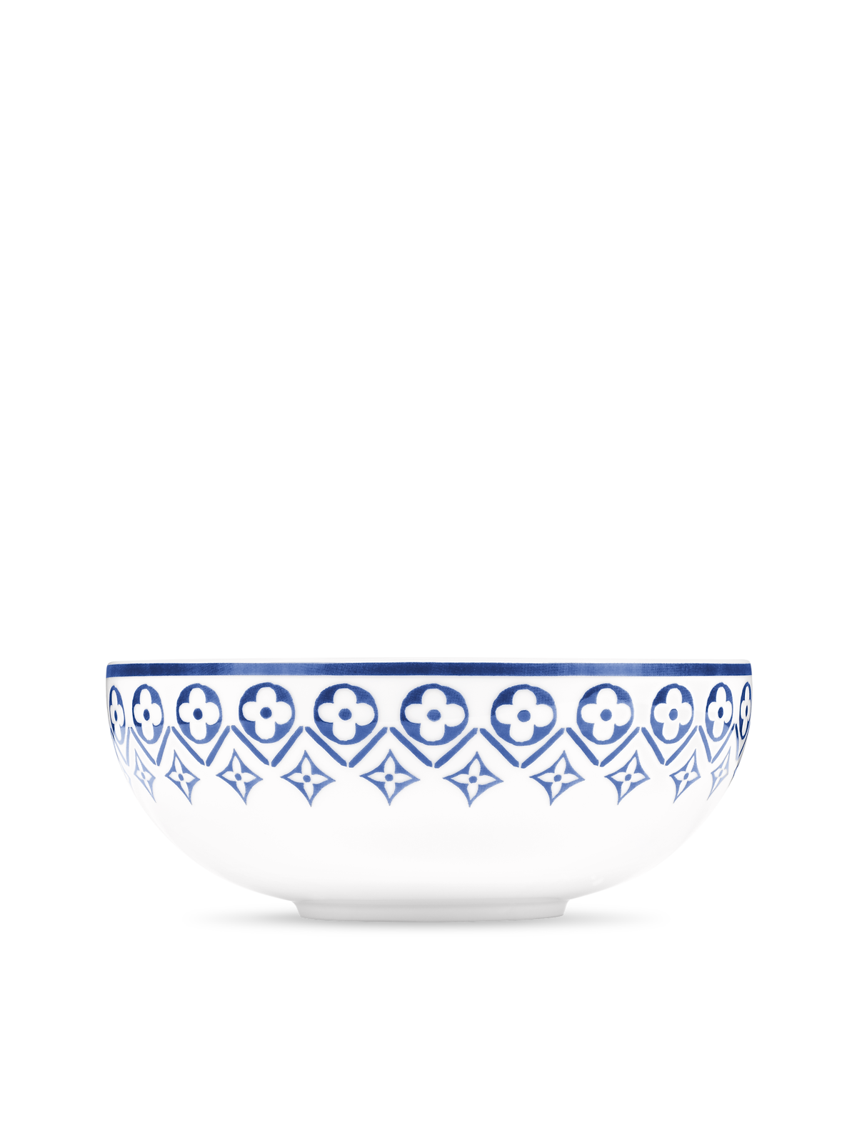 Large Monogram Flower Tile Bowl