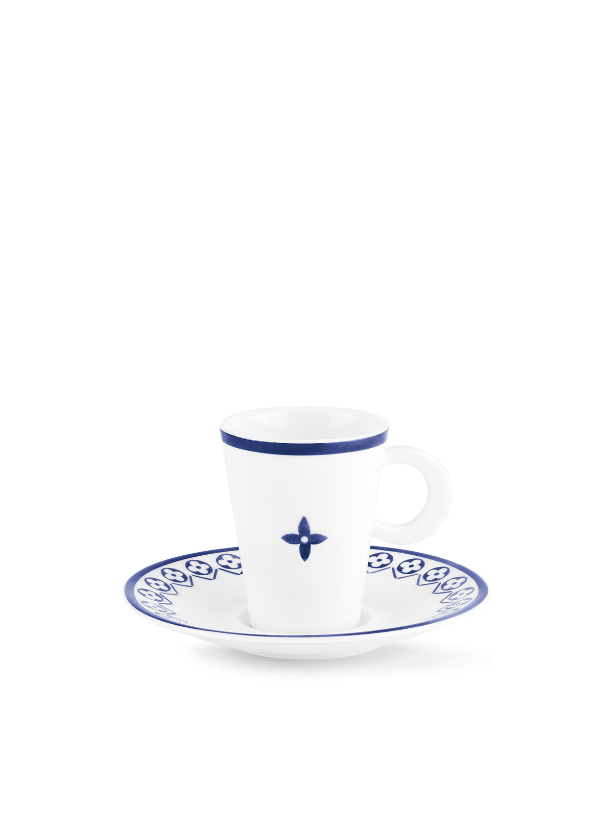 Set of two coffee cups and saucers