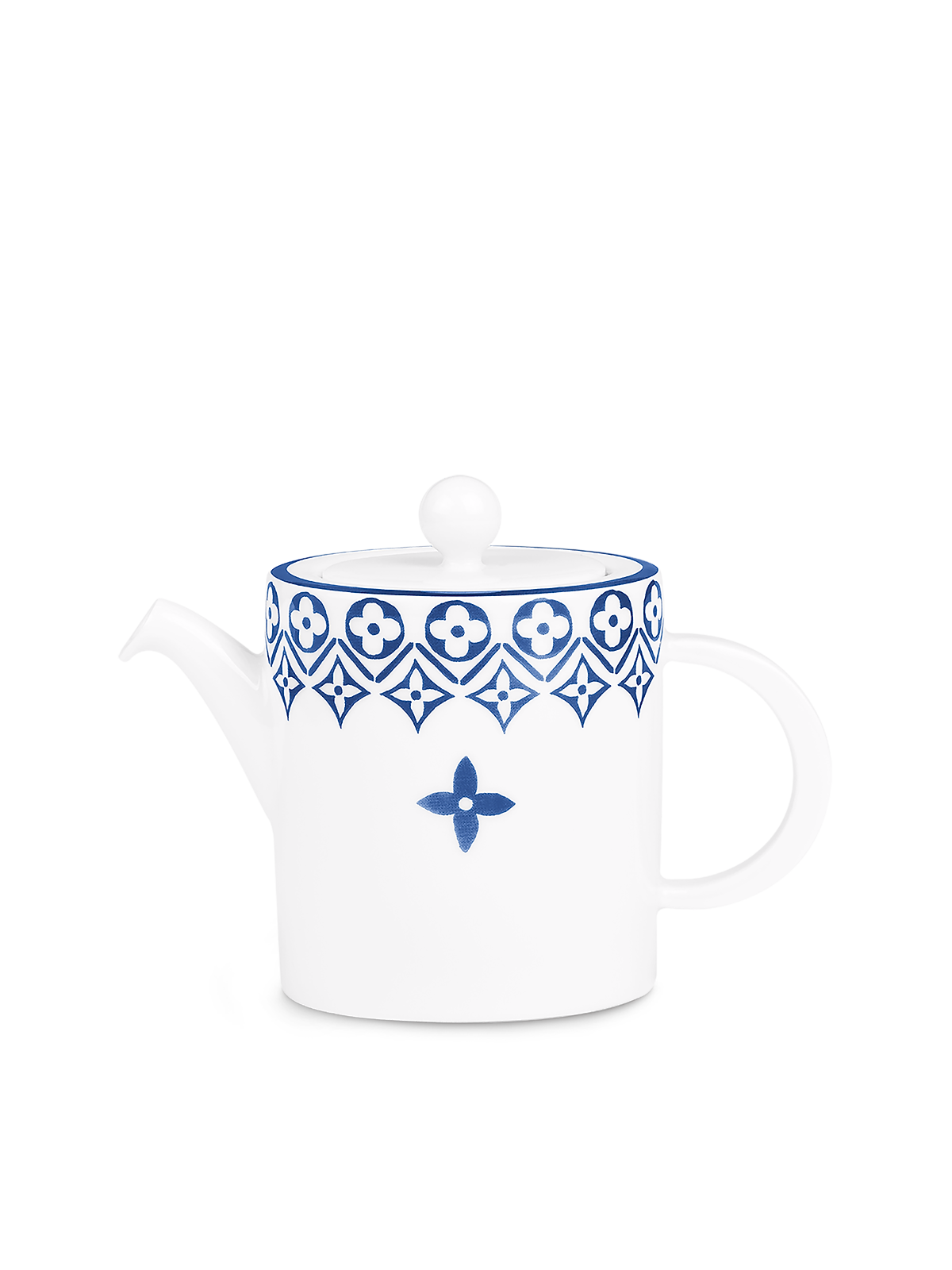 Monogram Flower Tile Teapot
