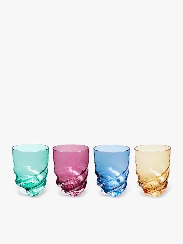 Set of four Twist glasses