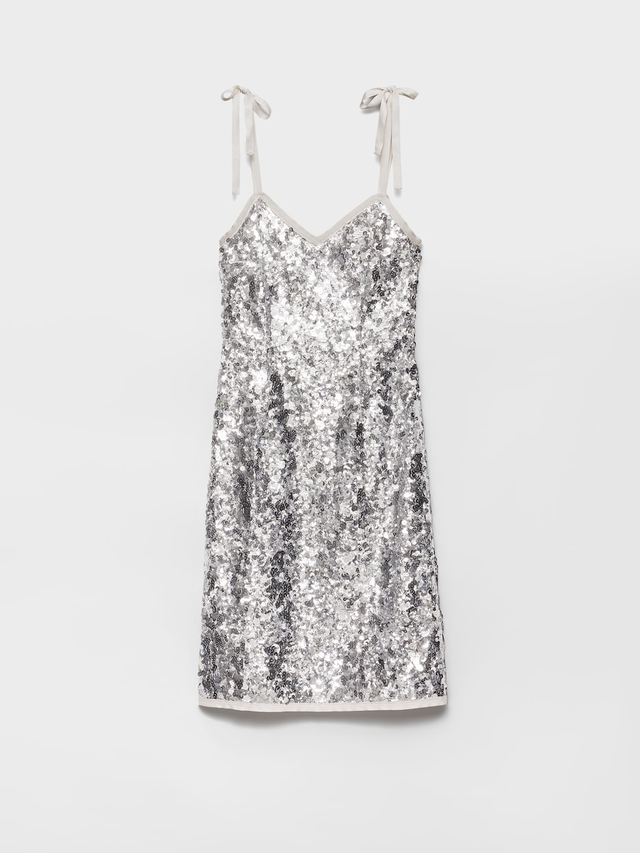 Embroidered sequin dress